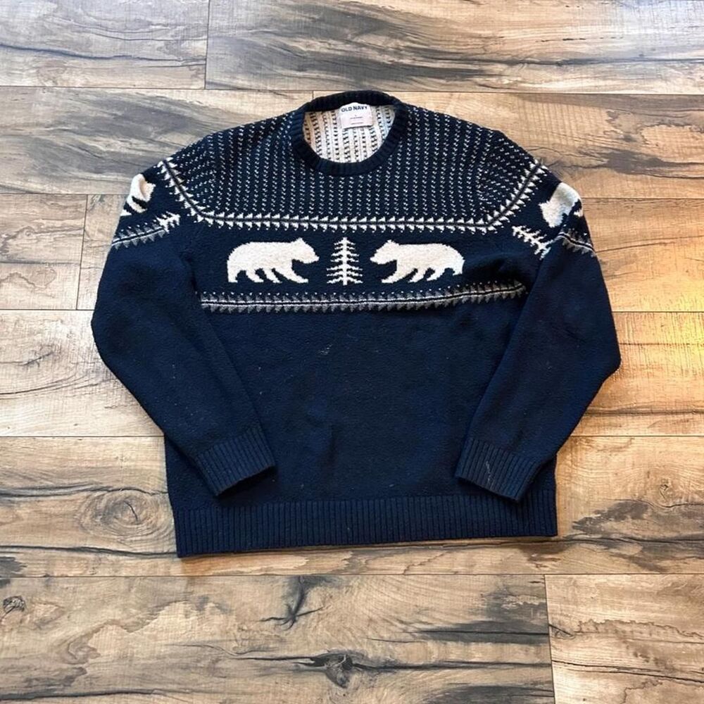Old-navy Men's Black and Navy Jumper